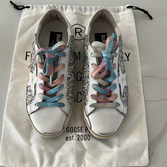 Golden Goose Superstar Glitter Low-Top Sneaker - Picture 6 of 12